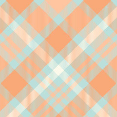 Tartan Pattern in Blue and Orange.