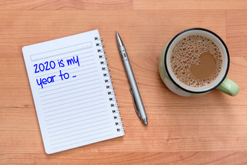 2020 is my year written note pad