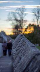 York City walls at sun set