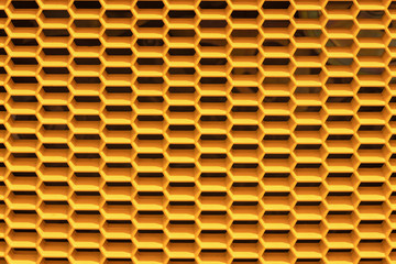 Abstract honeycomb yellow hexagon texture / grille, background