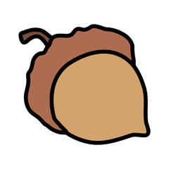 autumn nut food isolated icon vector illustration design