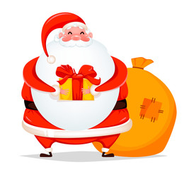 Merry Christmas. Cheerful Santa Claus