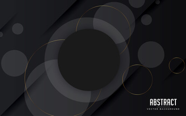 abstract background black and grey and gold color modern design