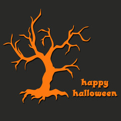 Halloween background. Halloween orange and black illustration with spooky heroes..