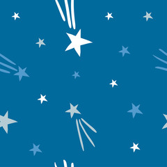 Cute Space Vector Seamless Pattern