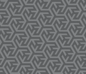 Behang Grijs Vector naadloze geometrische textuur