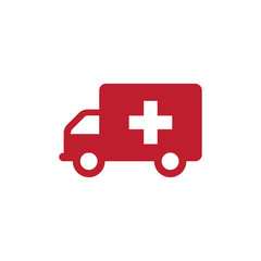 Ambulance car icon for web and mobile