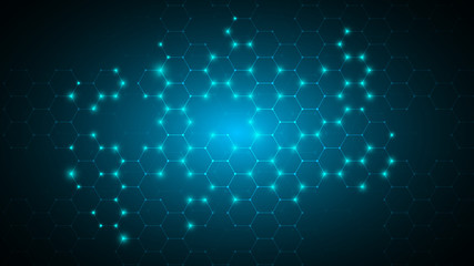 blue abstract hexagon net technology background,futuristic hexagon tech background,cyberspace technology background,3d innovative background