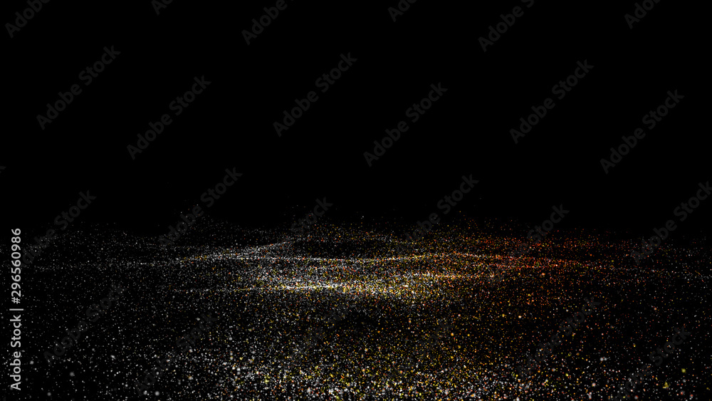 Poster abstract light effect glow in darl space background