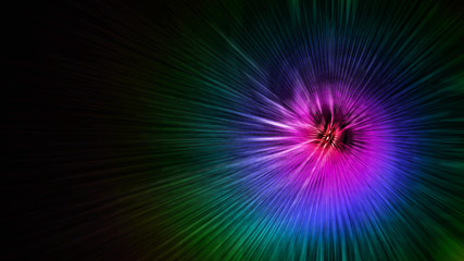 abstract light effect  glow in darl space background
