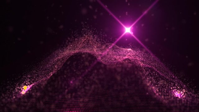 Particle galaxy in space