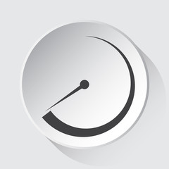 dial symbol - simple gray icon on white button