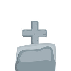 Obraz premium halloween tomb of cemetery isolated icon vector illustration design