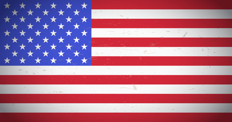 Fototapeta premium United State of America flag. Vector illustration. Grunge background
