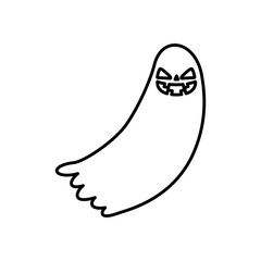 halloween ghost mystery isolated icon vector illustration design