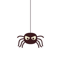 halloween spider insect isolated icon vector illustration design