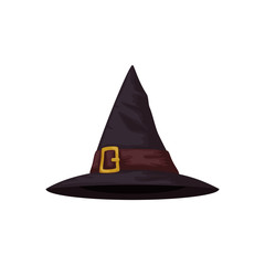 hat of witch for halloween icon vector illustration design