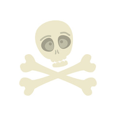 skull halloween with bones crossed vector illustration design