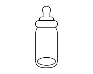 simple drawing vector, baby bottle