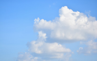 Blue sky and cloud in fresh day.