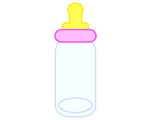 simple drawing vector, baby bottle
