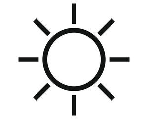 simple drawing vector, sun icon