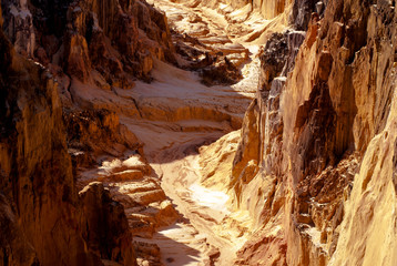 canyon, grands lavaka Ankarokaroka, Parc National Ankarafantsika, Madagascar