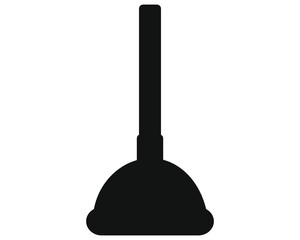 simple drawing vector, plunger icon