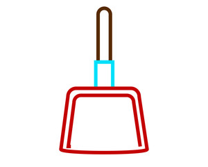 simple drawing vector, dustpan icon
