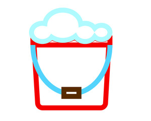 simple sketch vector, scrub bucket icon