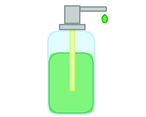 Simple drawing vector, hand soap bottle icon