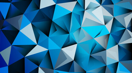 Obraz premium triangle pattern abstract background in blue. vector design