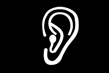 ear icon. Simple element illustration from medical concept