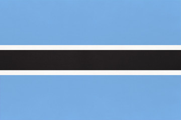 Republic Botswana national fabric flag textile background. Symbol of world african country.