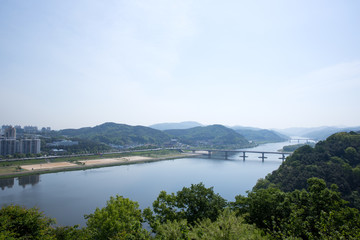 Fototapeta na wymiar Gongju-si landscape of Korea.