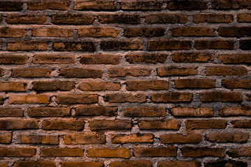 Red brown brick wall texture background.