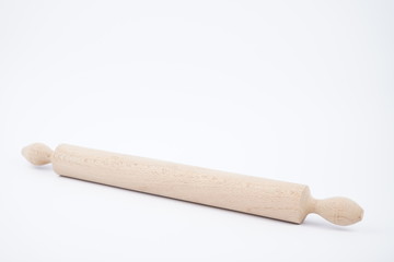 isolated wooden paddle on white background