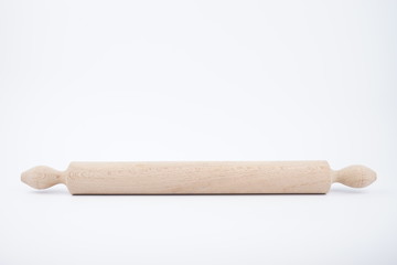 isolated front wooden paddle on white background