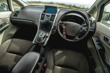 Photo of the dashboard in the car