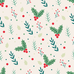 Christmas seamless pattern . Holidays background
