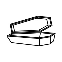halloween coffin spooky isolated icon vector illustration design