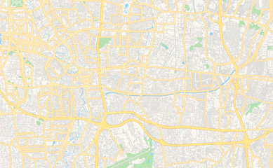 Printable street map of East Jakarta, Indonesia