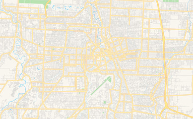 Printable street map of Medan, Indonesia