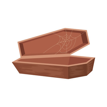 halloween coffin spooky isolated icon vector illustration design