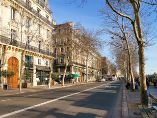 Fototapeta na wymiar PARIS, FRANCE - DECEMBER 25, 2018: Street view of Paris city, France.