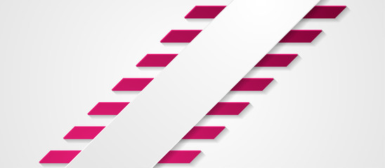 Pink and grey abstract technology geometric banner design. Corporate vector background