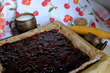 blueberry pie with rye flour