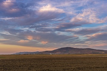 Obraz premium Sunset on the hill