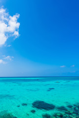 宮古島の海　Beautiful beach in Miyakojima Island, Okinawa.