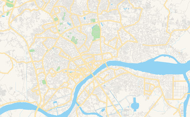 Printable street map of Palembang, Indonesia